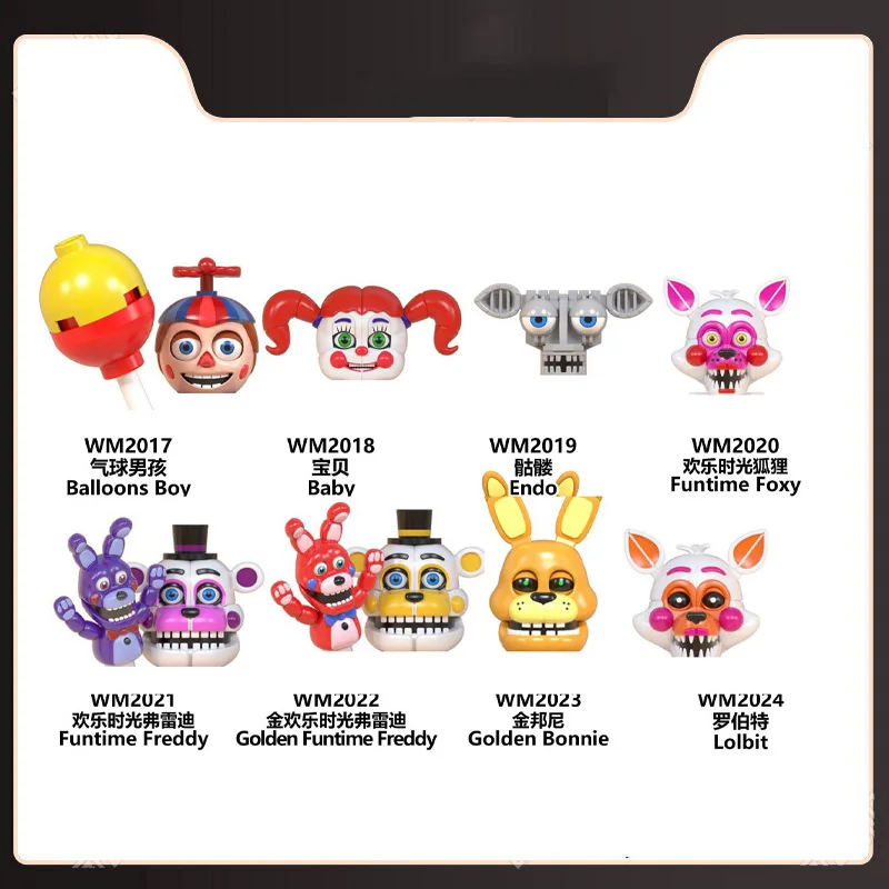 

Movie Series Funtime Freddy Golden Funtime Freddy Golden Bonnie Mini Figures Bricks Assembled Building Blocks Cartoon Model Toys