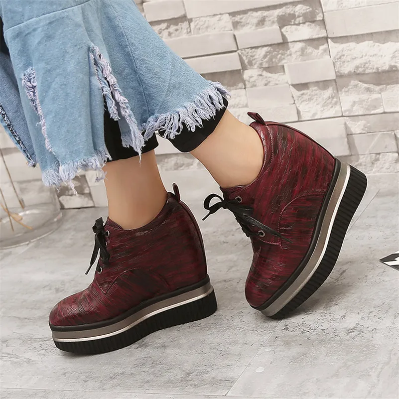 Женские туфли на высоком каблуке Meotina осенние черные туфли-лодочки платформе со