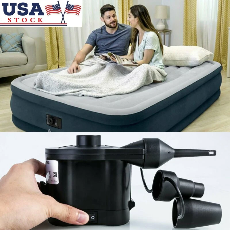 Электрический воздушный насос на батарейках для надувной кровати кемпинга