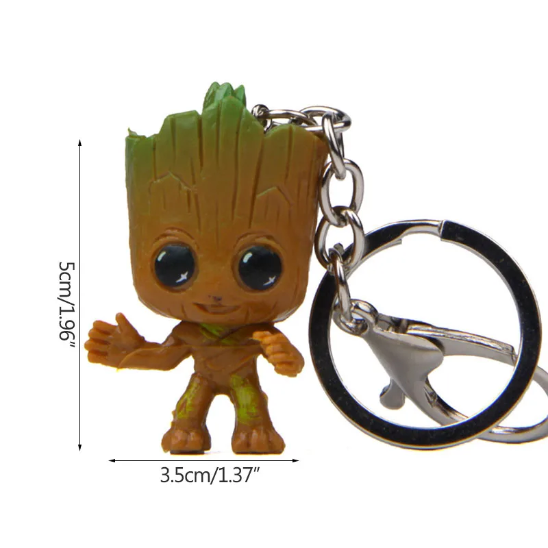 Standing Groot Strongwell ребенок Грут ключи цепи Дерево человек Модель Marvel стражи кукла Грут галактика Мстители украшения фигурка малыш мультфильм - Цвет: Standing Groot
