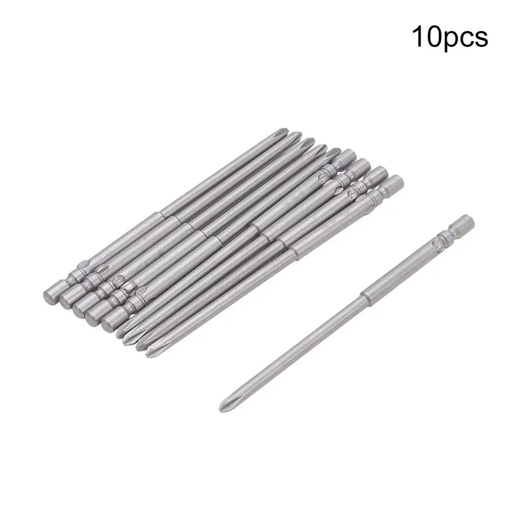 10 шт. отвертка Philips Bits 1.6PH00 2PH0 3PH1 4PH1 4PH2 S2 перекрестная головка 80 мм длина 4 диаметр