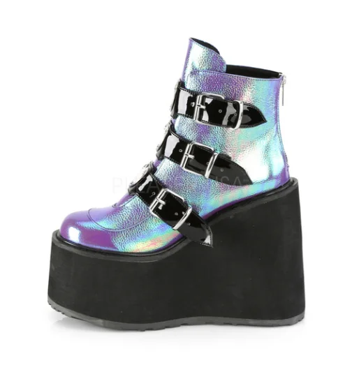 Женские ботинки на платформе черные белые танкетке и высоком каблуке с