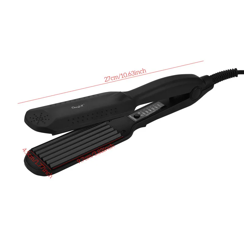 

CkeyiN Ceramic Corrugated Iron Corn curlers Hair Straightener Flat Irons Electric Curling Crimped Wide Plates Hair styling Tools