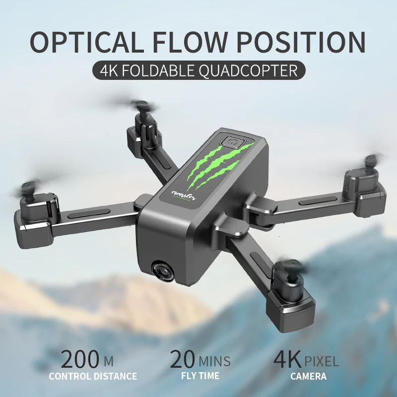 RC Drone 4K ESC камера Wi-Fi FPV оптический поток Follow селфи складной Квадрокоптер с 50X Zoom