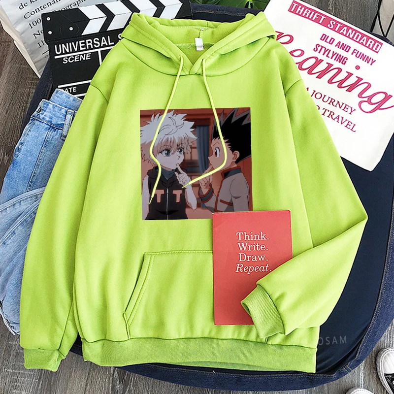 Толстовка с капюшоном для мужчин и женщин японское аниме Hunter X Killua Zoldyck милые