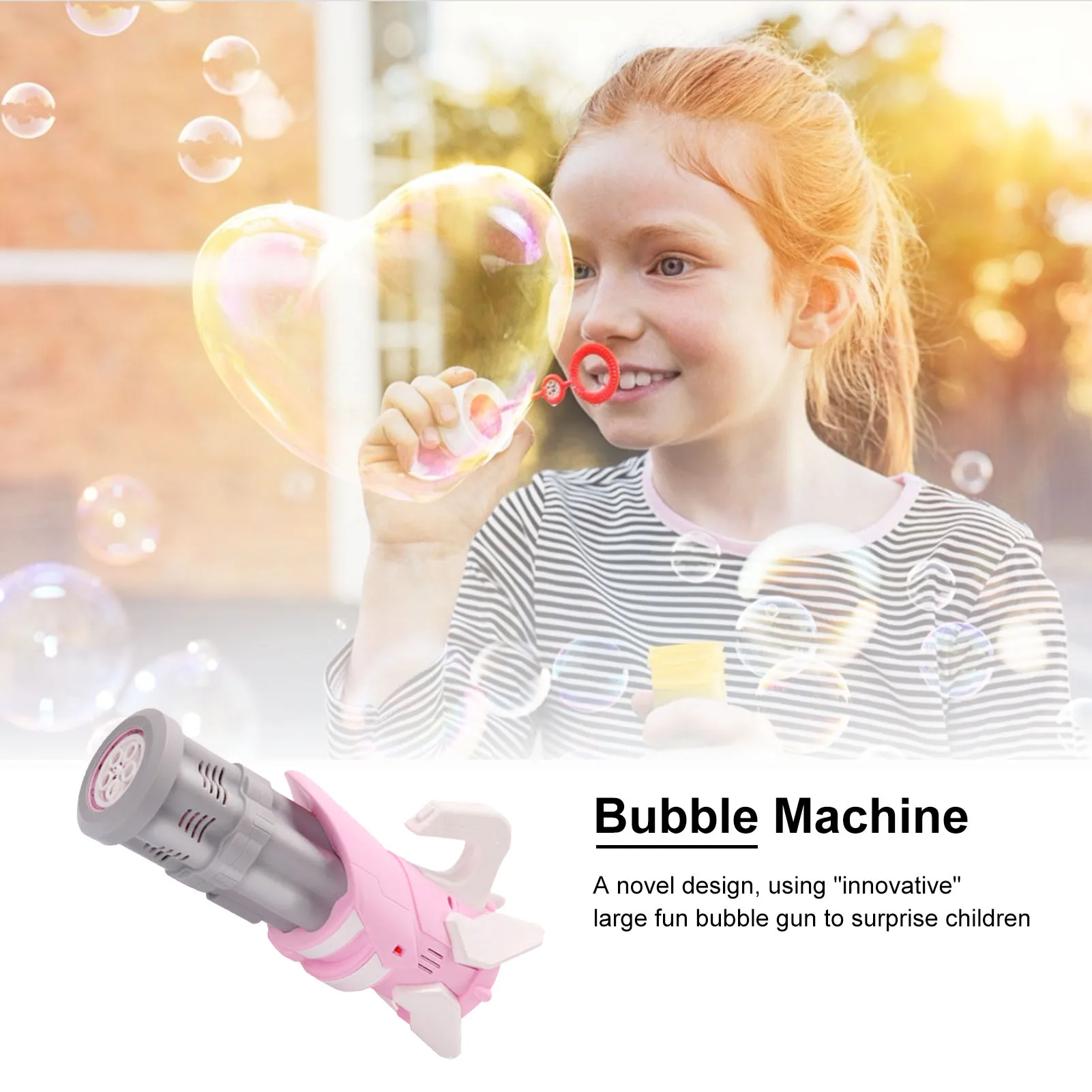 

5 Holes Gatling Bubble Gun Toy Electric Gatling Bubble Machine Automatic Outdoor Soap Water Bubble Gun Toy Gift For charmingly