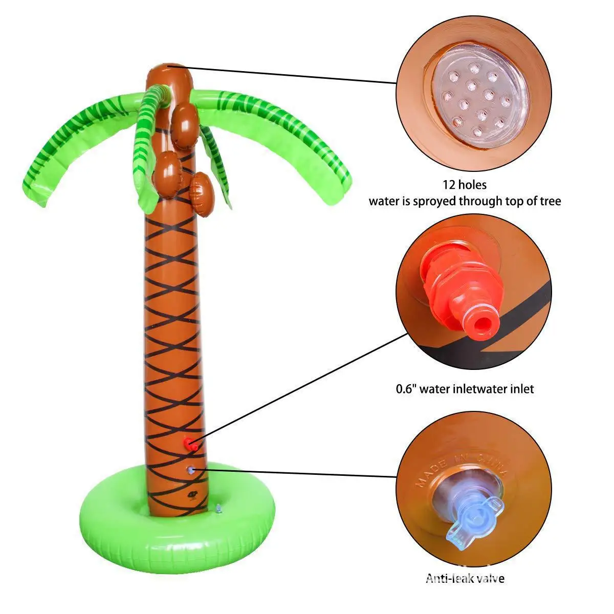 

1,55 м надувной распылитель воды кокосовое дерево летние детские надувные игры распылитель воды имитация кокосового дерева игрушка