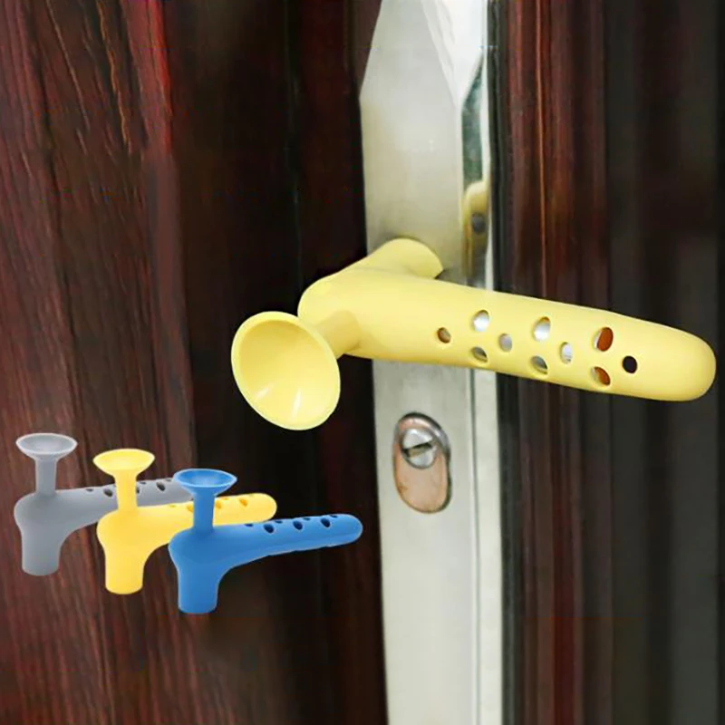 

Anti-Collision Silicone Anti-Static Interior Doorknob Handle Protector Cover Household Safety Non-Slip Cushion Home Office