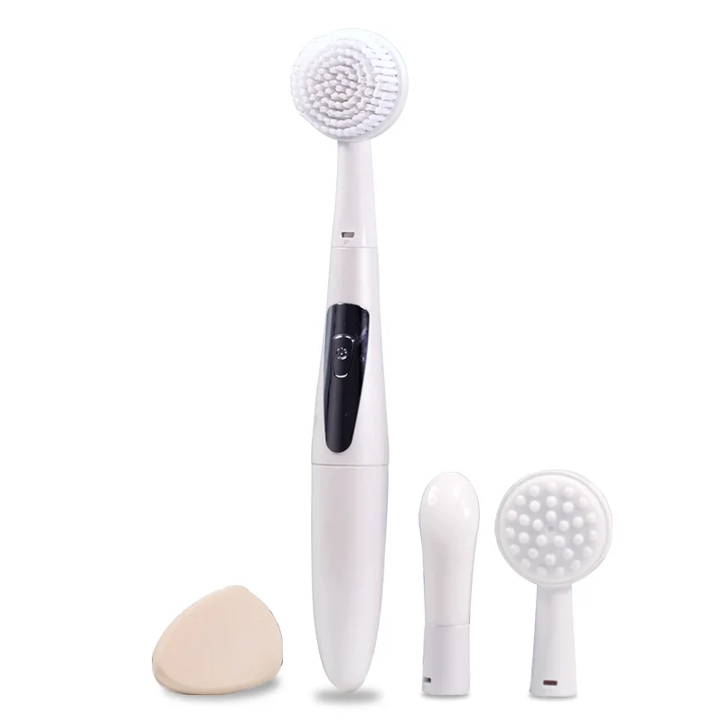 

Seago 4 in 1 Sonic Electric Face Cleansing Instrument Pores Cleaner Spin Brush Skin Care Beauty Tool