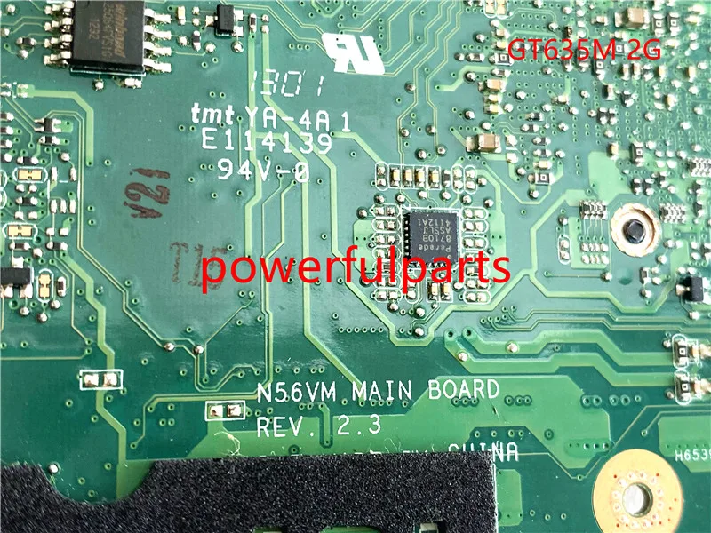 100 working for asus n56 n56vj n56vz n56vm motherboard rev 2 3 with n13p glr a1 graphic on board rpga989 working good free global shipping