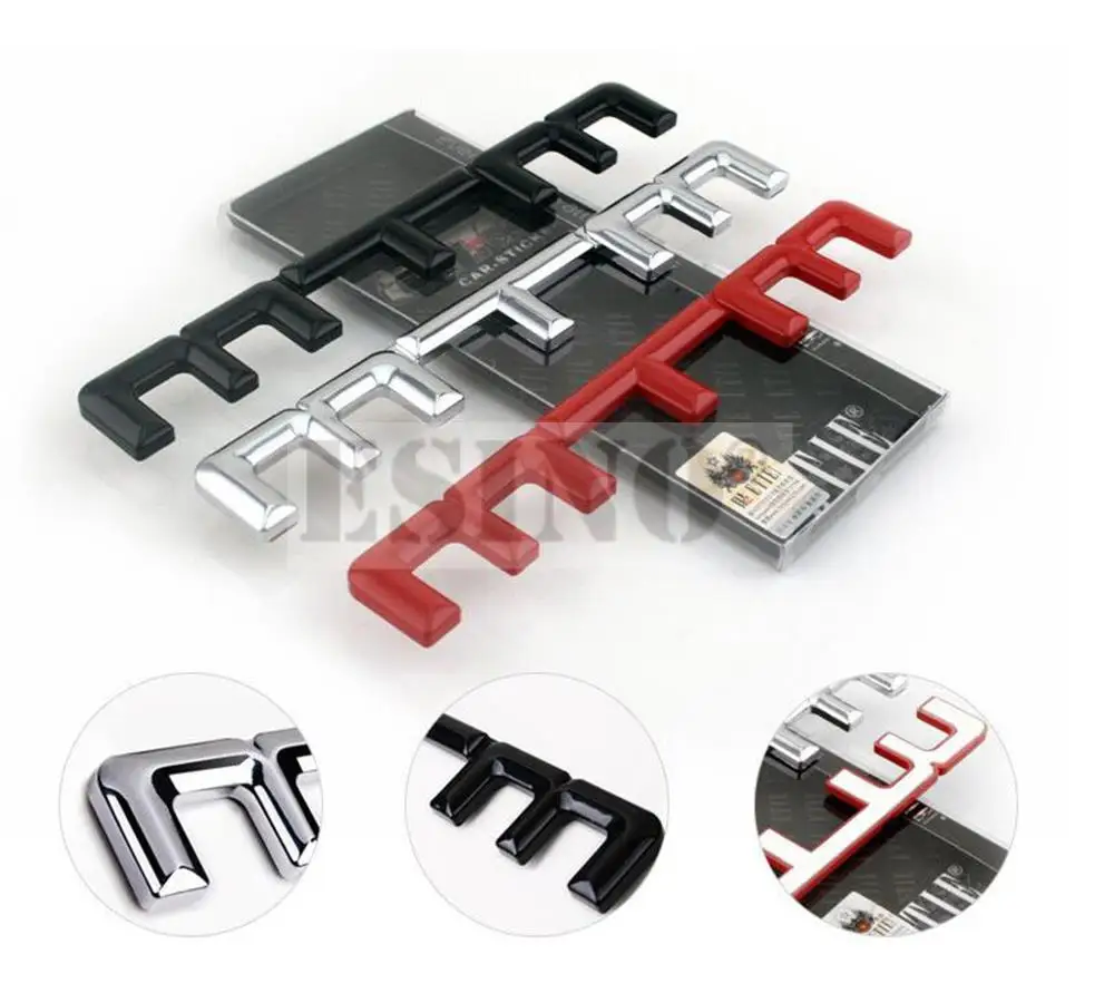 

100 x Car Styling MTM ABS Adhesive Decal Badges Waterproof Car Body Bumper Glass Decorative Sticker Pattern Vinyl Emblems