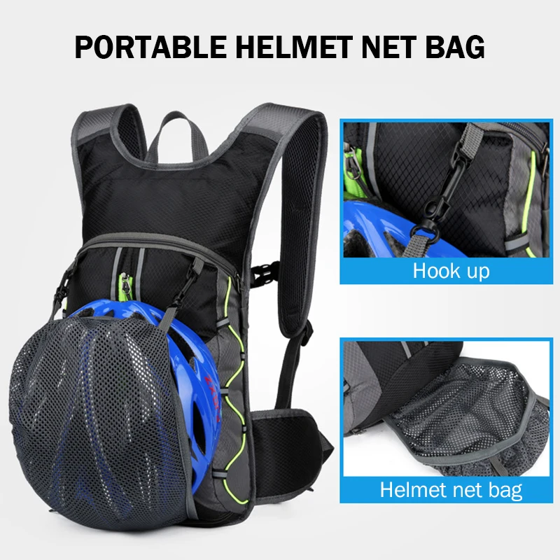 10L Bicycle Backpack Waterproof MTB Mountain Bike Hydration Bag Nylon Outdoor Cycling Bladder Hiking Camping Bags | Спорт и