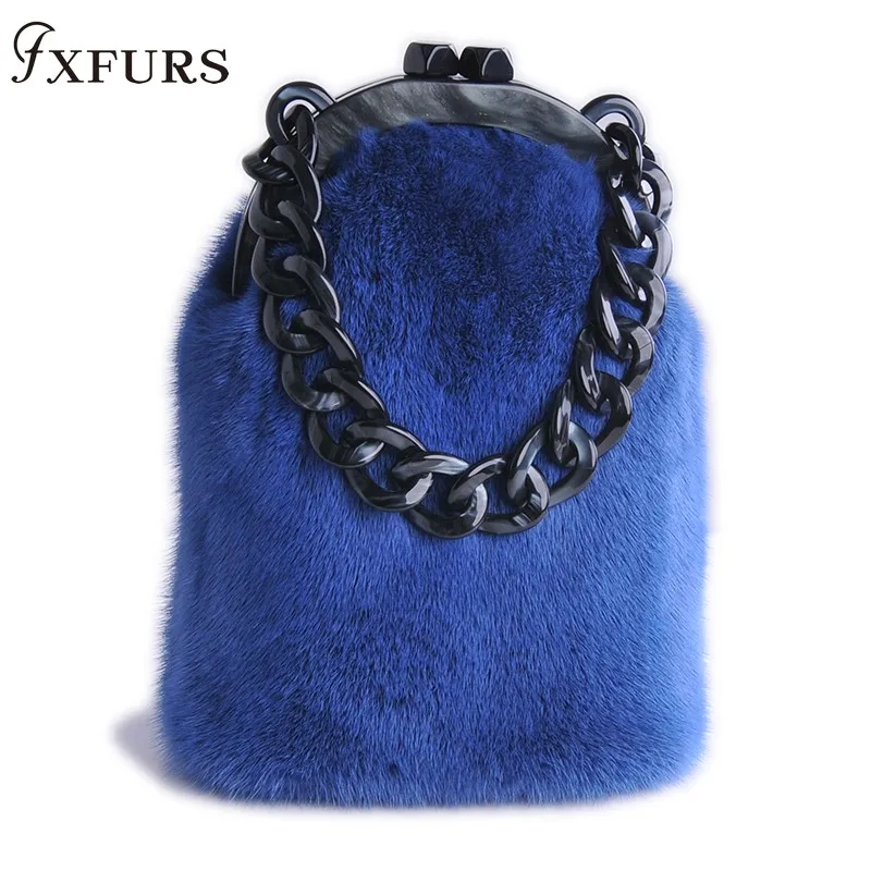 

2020Fxfurs fashion New Mink Fur Bags Women Leather Fur Messenger Bags Fashion Solid Female Flap Bags Ladies Crossbody Bags