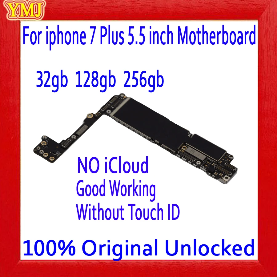 Материнская плата без Touch ID для iphone 7 Plus 32 ГБ/128 ГБ/256 ГБ 100% оригинал