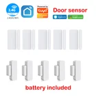 Умный датчик дверей и окон Tuya, Wi-Fi, датчик сигнализации, приложение, обратная связь в реальном времени, работа с Alexa, Google Smart life