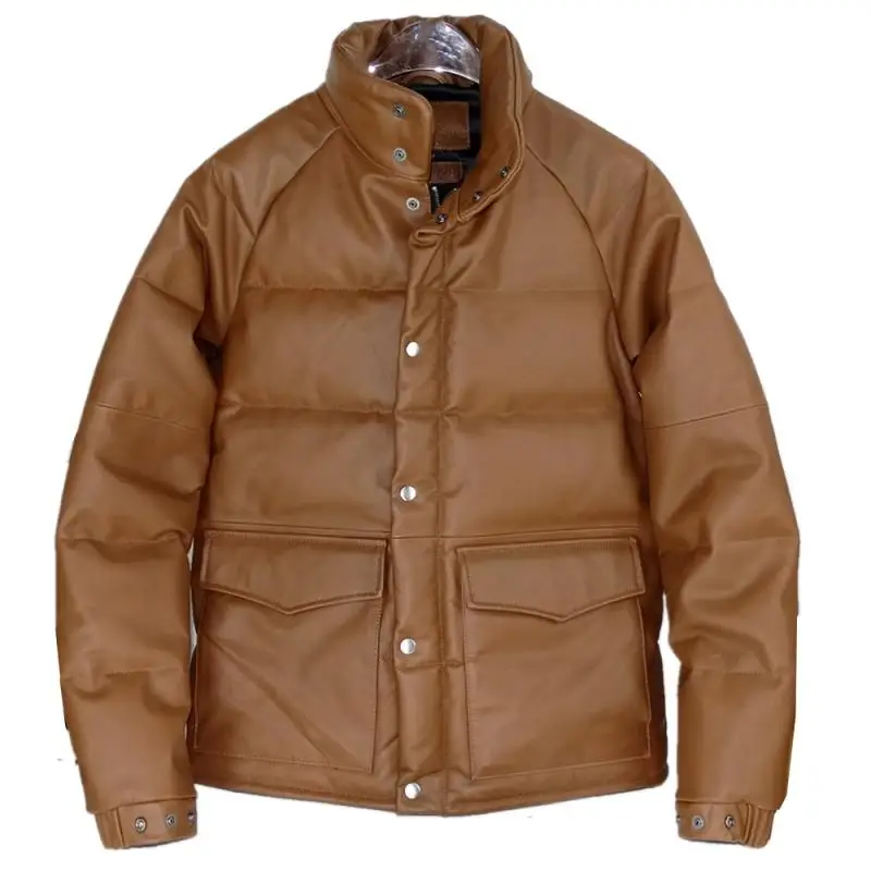 

Trendy Takuya Kimura calf leather down Japan Hyogo tire cowhide leather jacket to keep warm from the cold