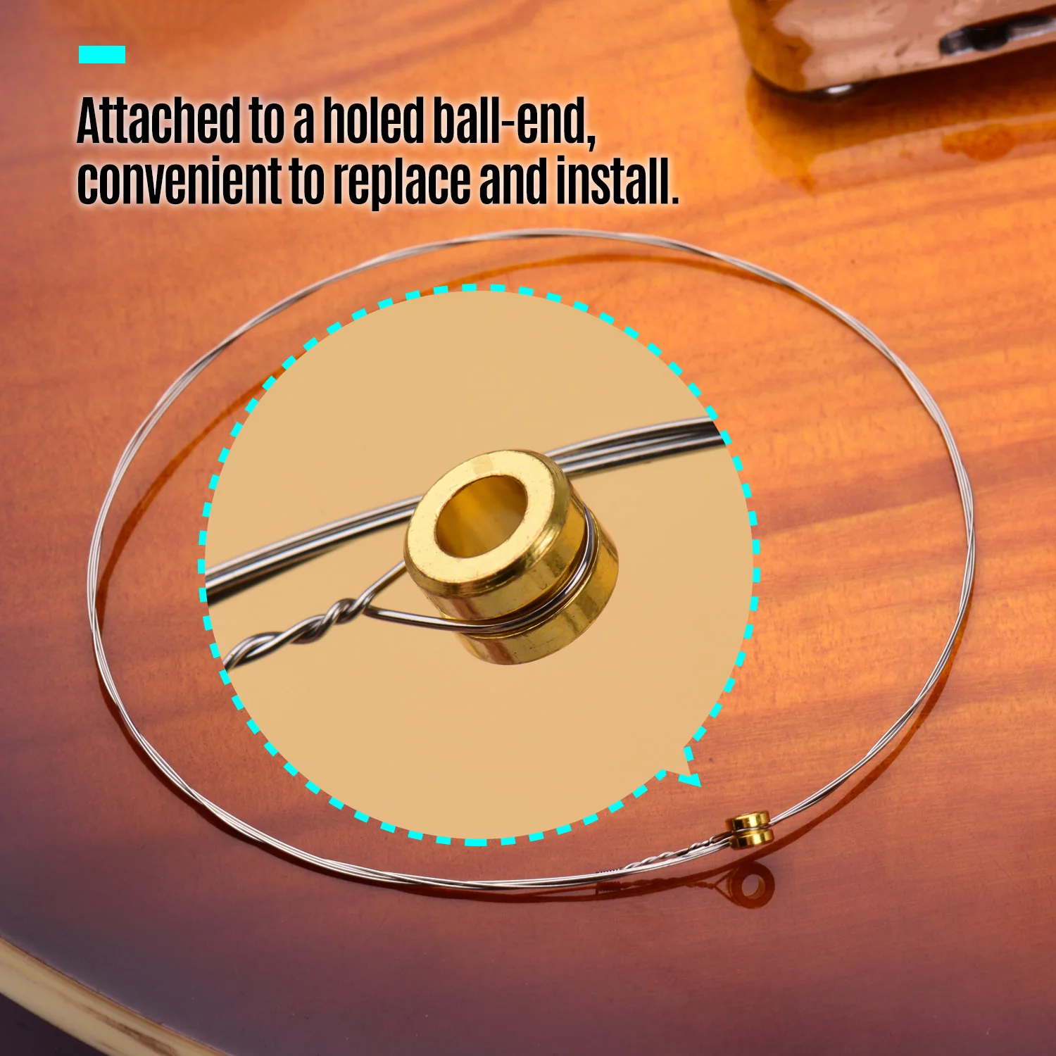 50pcs/pack Single String Acoustic Folk Guitar Replacement Hexagon Alloy Steel Core Bronze guitar string | Спорт и развлечения