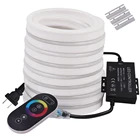 RGB неоновый светильник гибкий светодиодный лента 5050 120 светодиодныйм WIFI неоновая вывеска лампа водонепроницаемый светодиодный Bluetooth управление музыкой 110 В 220 В