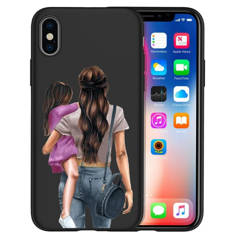 Для iPhone 11 Pro Чехол для малыша и мамы Из двух предметов девочек Одежда папы чехол