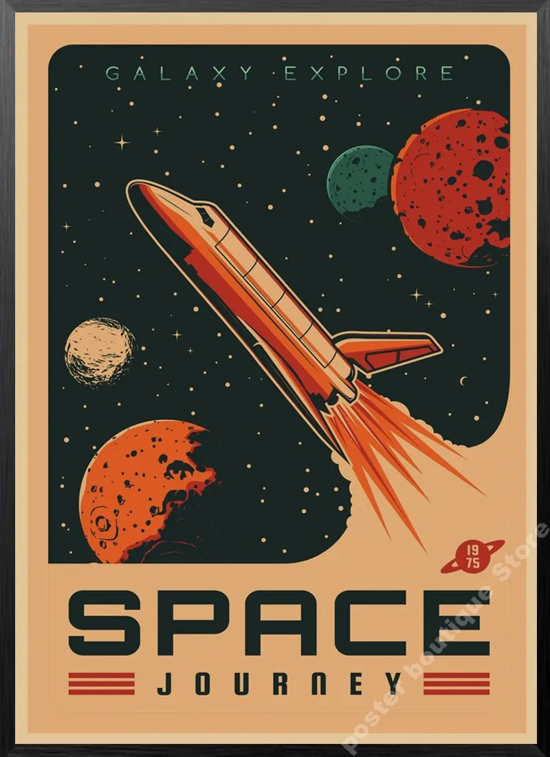 Космическая разведка наклейка для дома искусство картина кафе бара - купить по