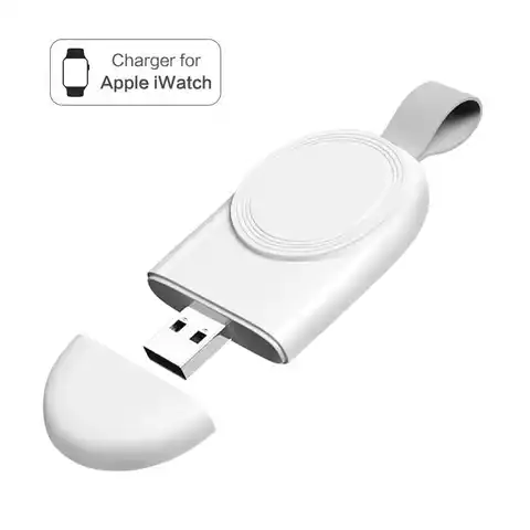 Портативное беспроводное зарядное устройство для IWatch 5 4, зарядная док-станция, зарядный USB-кабель для Apple Watch Series 5 4 3 2 1