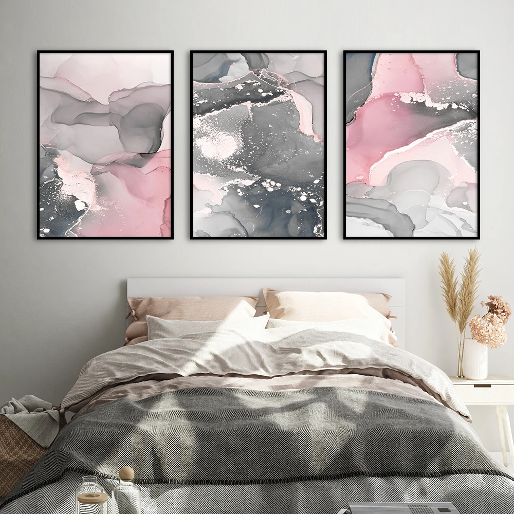 

Скандинавский абстрактный розовый серый мраморный принт картина для комнаты декоративные картины скандинавский стиль холст настенное иск...
