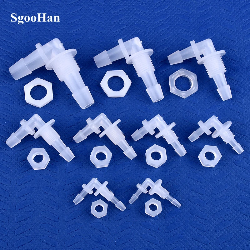 

5~200Pcs Hex Nut M6~G1/2 To 2.4-11.1mm PP Pagoda Elbow Connectors Aquarium Tank Air Pump Hose Joints Irrigation Pipe Fittings