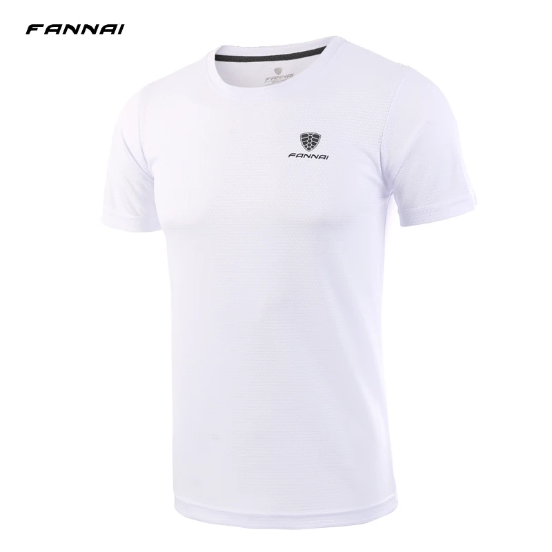 Новинка 2019 Мужская рубашка футболки для бега спортивная одежда летняя дышащая