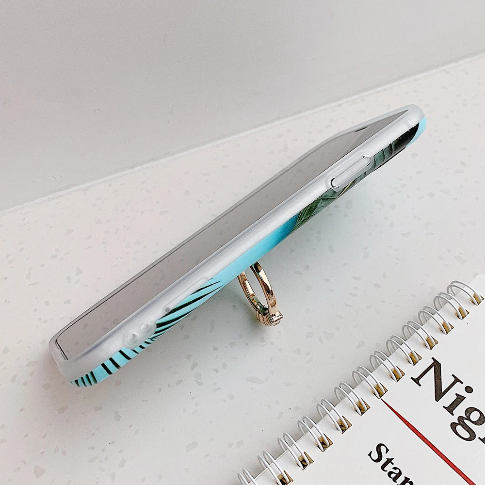 Ретро акварельный чехол для телефона с банановым листом iPhone 12 Mini 11 Pro Max XR X XS 7 8 Plus