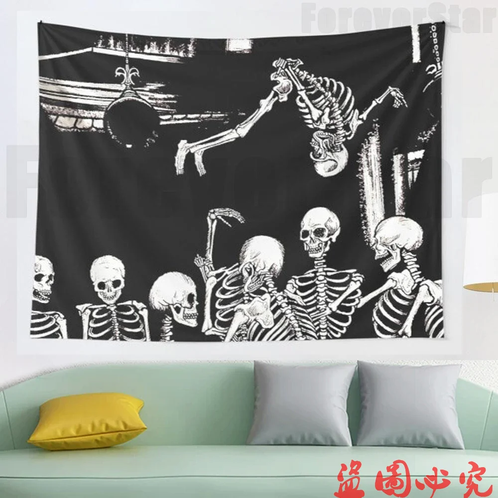 

Skeleton Die Lit tapestry Wall Hanging Decor Coverlet Bedding Sheet Throw Bedspread Living Room Tapestries