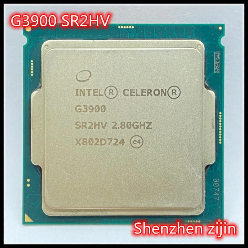 

Процессор G3900 SR2HV 2,8 ГГц, двухпотоковый, 51 Вт, ЦПУ процессор LGA 1151