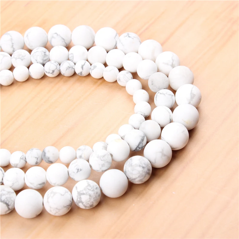 _ Белая сосна 4/6/8/10/12 мм бусины круглые разделитель ювелирные изделия свободные