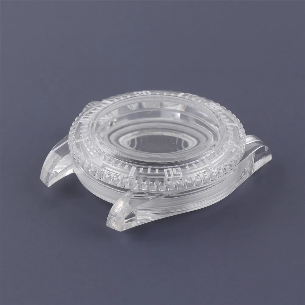 40mm SUB Plastic Transparent Cover Watch Case Kits for NH35A/NH35/NH36/4R/7S Watch Movement Repair Part