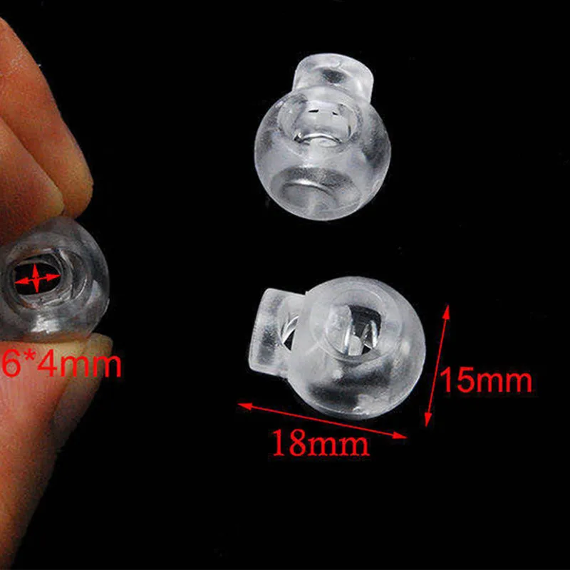 20 шт Цвет прозрачный Веревка Эластичный двухщелевая Пряжка поделки своими