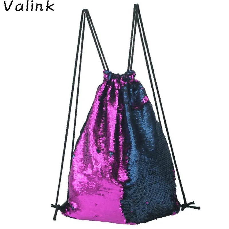 Valink 2020 модные повседневные сумки с розами двухцветные Сумки на шнурке блестками