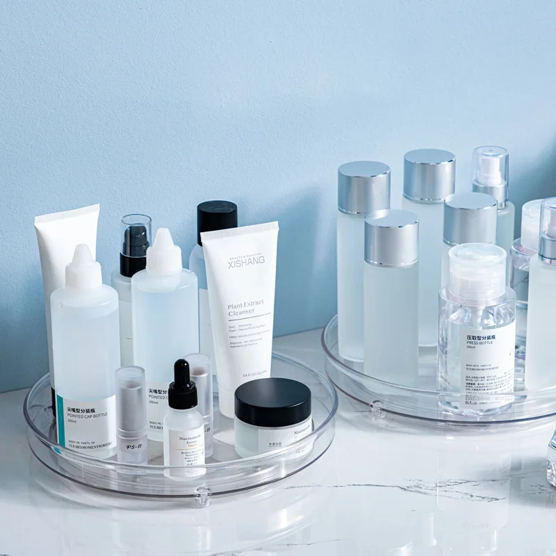 360 rotating transparent spice rackholderseasoning bottle spice jar storage traykitchen pantry cabinet condiment organizer free global shipping