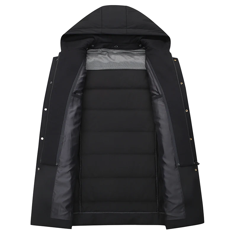Длинный пуховик для мужчин 10XL 8XL 6XL зимнее пальто модная зимняя теплая Толстая