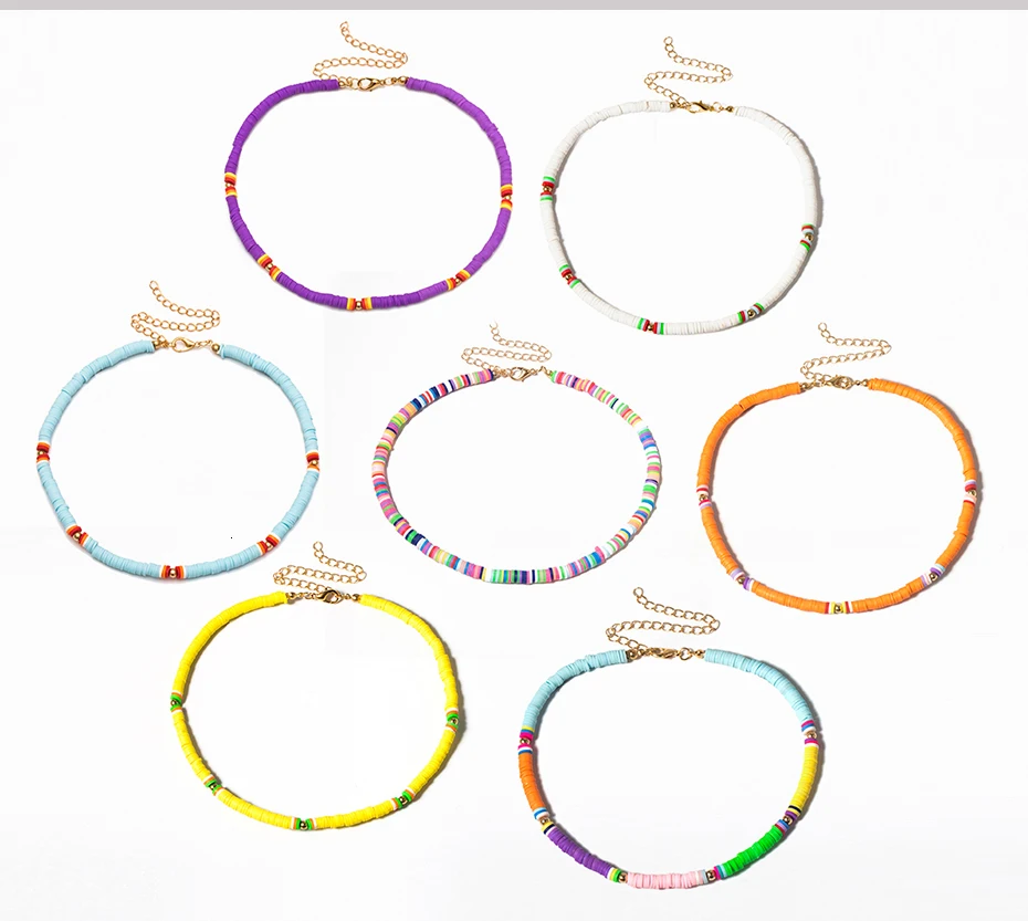 SHIXIN Boho цветное колье-чокер для женщин модное Радужное корейское ожерелье этническое украшение воротника на шею колье
