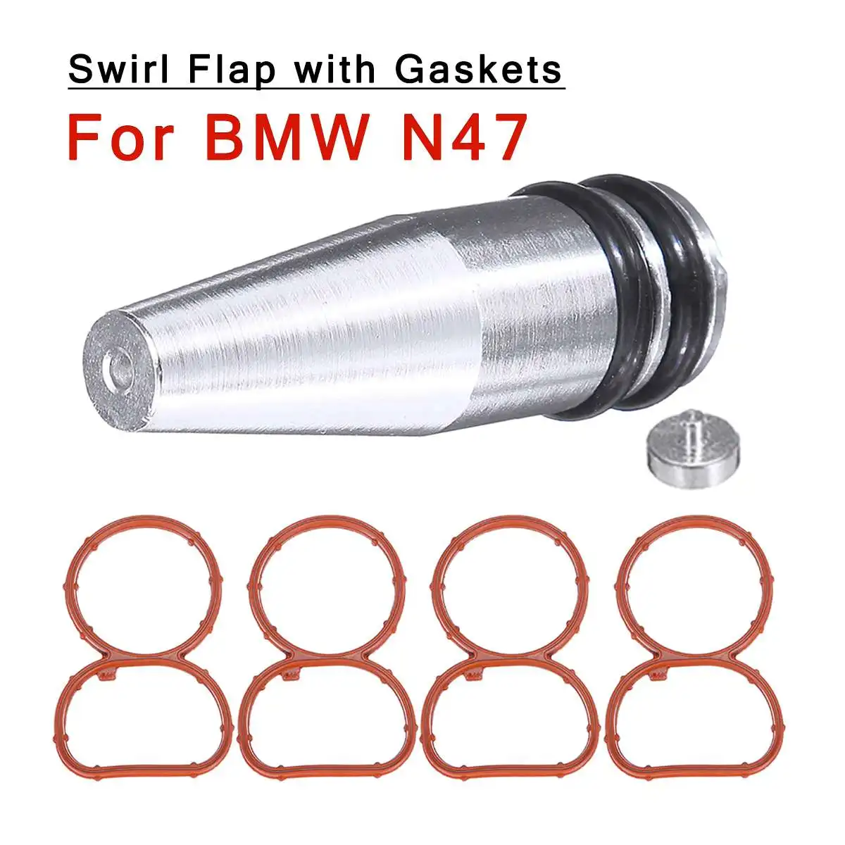 

22 mm Diesel Intake Manifold Swirl Flap Delete Blank Removal Plug Bung w/ Gaskets For BMW N47