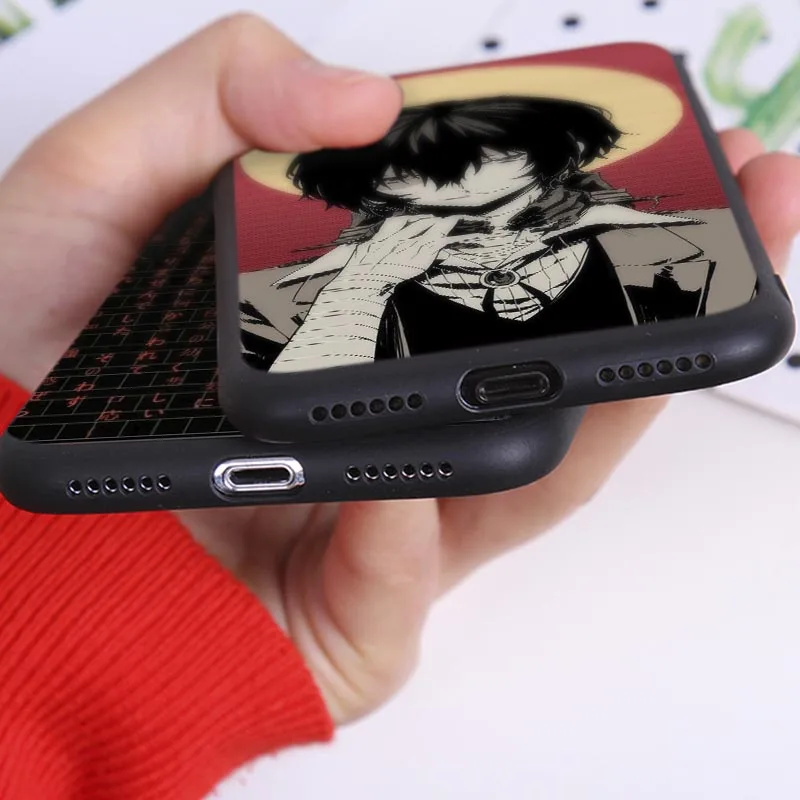 Bungou бродячие собаки для iPhone 7 11 pro max XR X 6S 8 XS MAX 6 plus SE 5S Мягкий силиконовый чехол