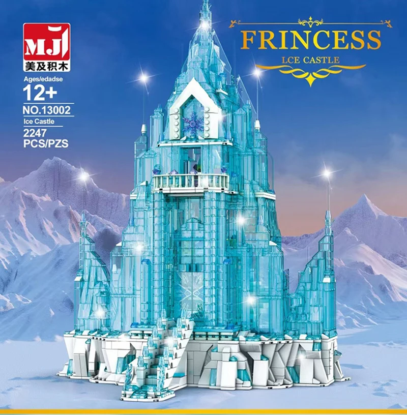 

2247PCS MOC Princess Series Ice Snow Magical Castle Model Building Blocks Bricks Christmas Toys For Kids Birthday Gifts 13002