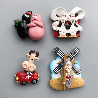 Стерео животных загружен магнит на холодильник тонкое украшение Красочные Дети