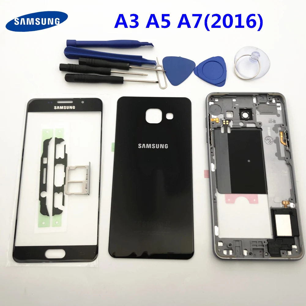 Полный корпус средняя рамка + задняя крышка корпуса фронтальный экран стеклянный