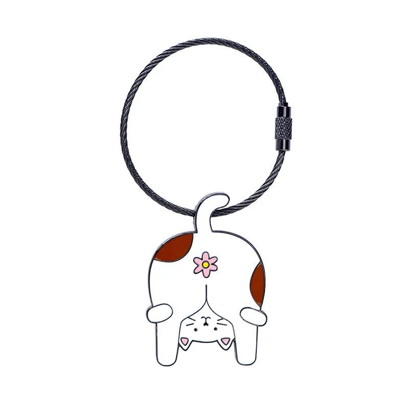 

Cartoon Animal Keychains Accessories New Car Key Chain Backpack Pendant High-End Creative Gift Key Rings Bent Small Animal Gifts