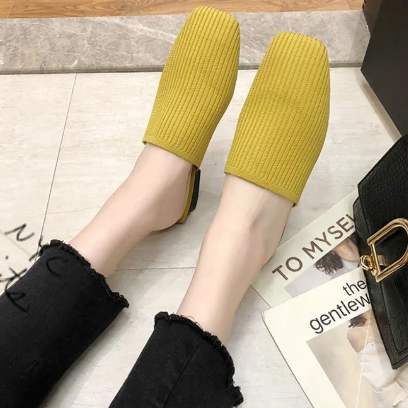 Прямая поставка коллекция 2019 года брендовые шлепанцы эластичная ткань круглый