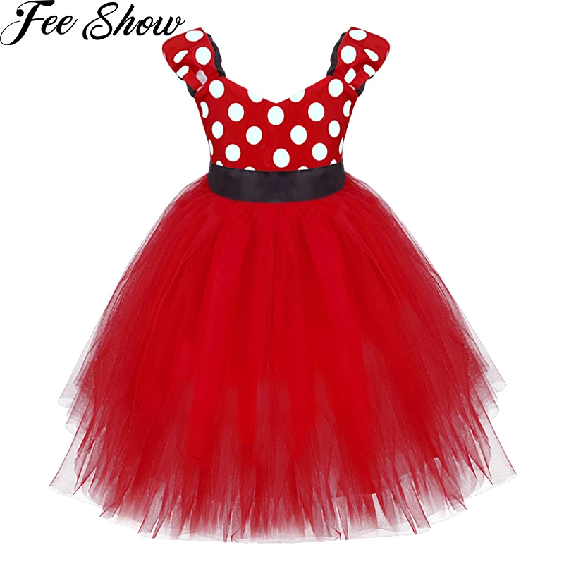 New Christmas Children Princess Minnie Girls Party Tutu Dress Kids Cartoon Infant Vestidos Costume Baby Girl's Bow Clothes | Детская
