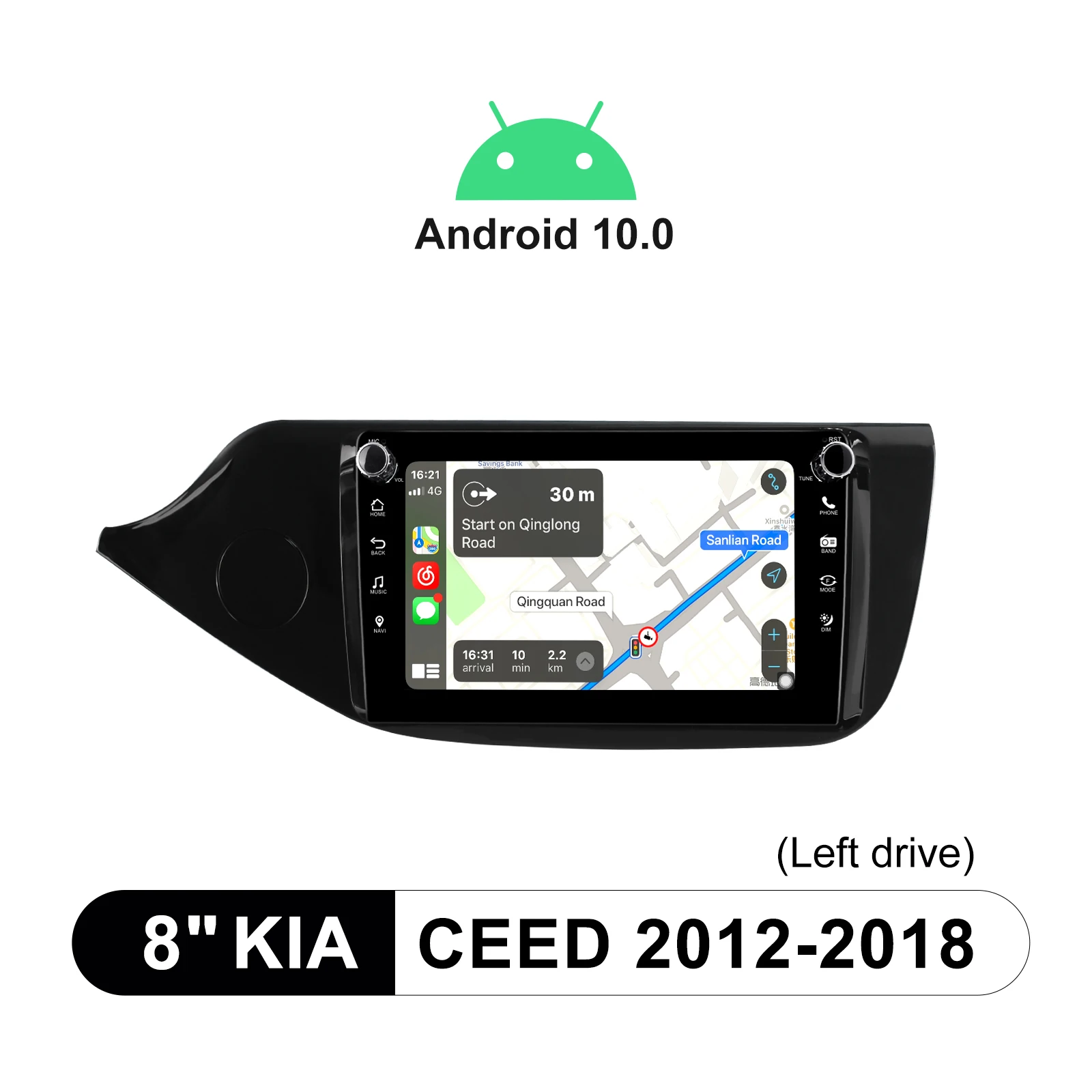 Android 10 0 головное устройство GPS навигации четыре ядра 4 Гб Оперативная память 64