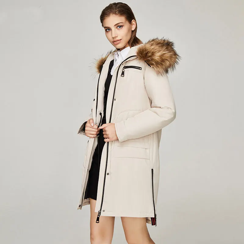 

Женская Стеганая куртка на молнии, повседневная Толстая парка с капюшоном, на зиму, 2021