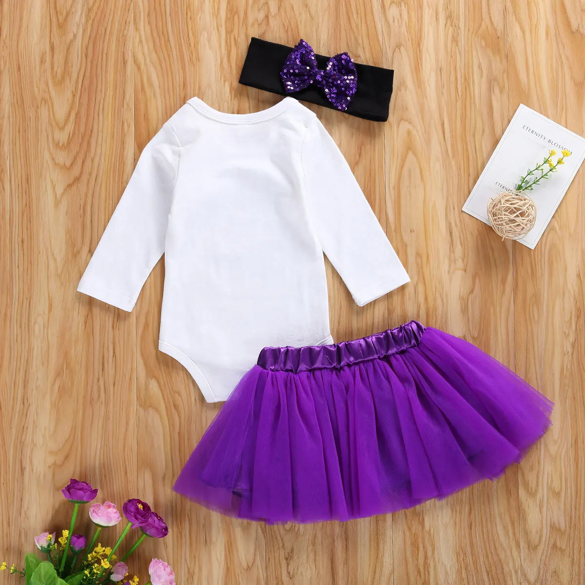 Комплект из 3 предметов для новорожденных на Хеллоуин Детский комбинезон с