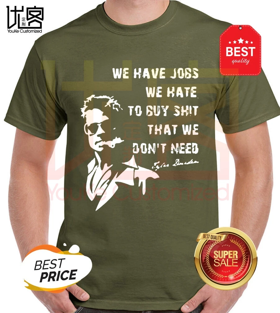 Футболка с принтом Бойцовский клуб Тайлер дурден Брэд Питт проект мэйхем черная